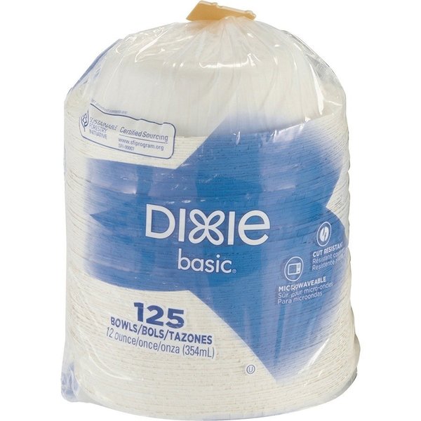 Dixie Basic Bowl, Paper, 125PK DXEDBB12W